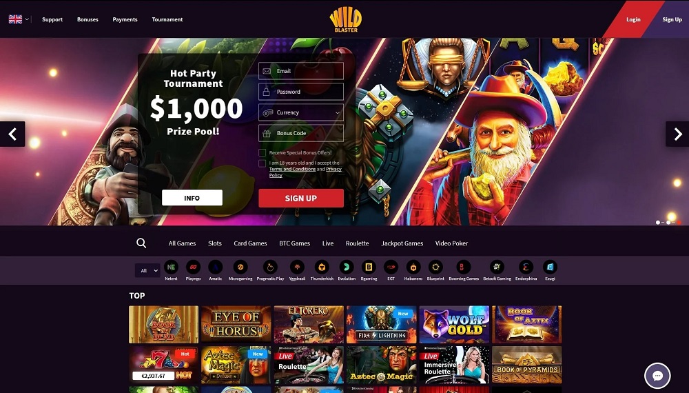 Wildblaster Casino No Deposit Bonus